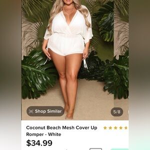 XL Beach Mesh Cover Up Romper